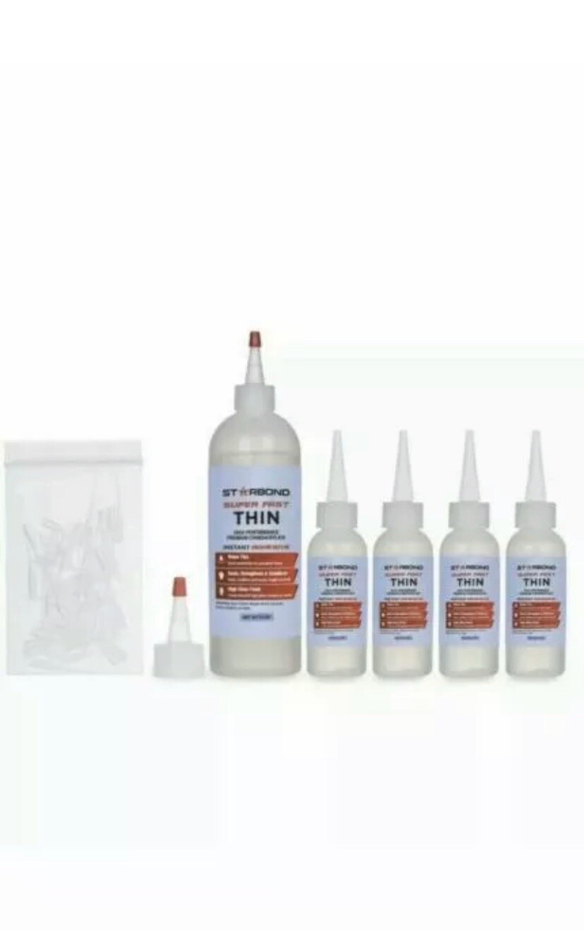  CA Cyanoacrylate Glue 16oz EM-02 Super Fast Thin  W/Tips, Caps/Bottles starbond