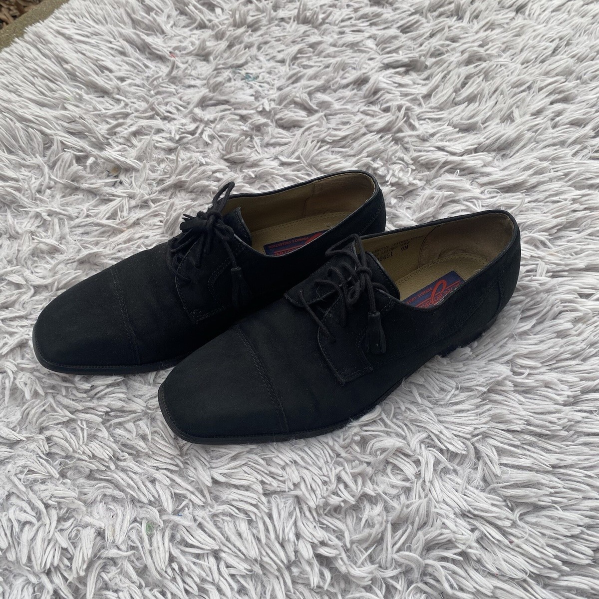 Giorgio Brutini Shoes Mens 9 M Dress‎  Shoes Suede Oxford Black Leather Lace Up GIORGIO BRUTINI PRIVATE COLLECTION WOVEN OXFORD BLACK LACE  main image 3
