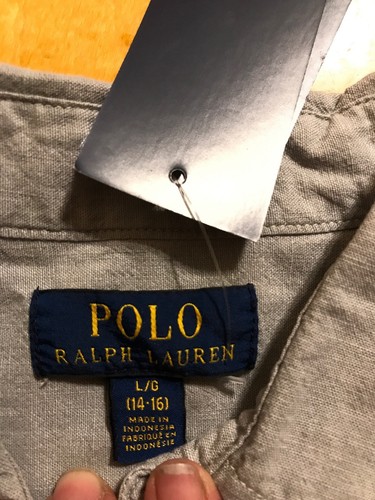 $45 Boys Ralph Lauren Workshirt Chambray large (14-16) p134 - Picture 8 of 10