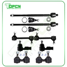 10x Front Lower Ball Joints Sway Bar Tie Rod End For 2003-2008 Hyundai Tiburon