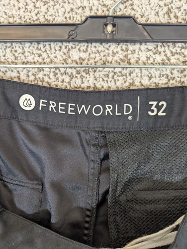 Free World Stretch Hybrid Drawstring Shorts Men’s 32 Black Zipper Pockets - Bild 12 von 16