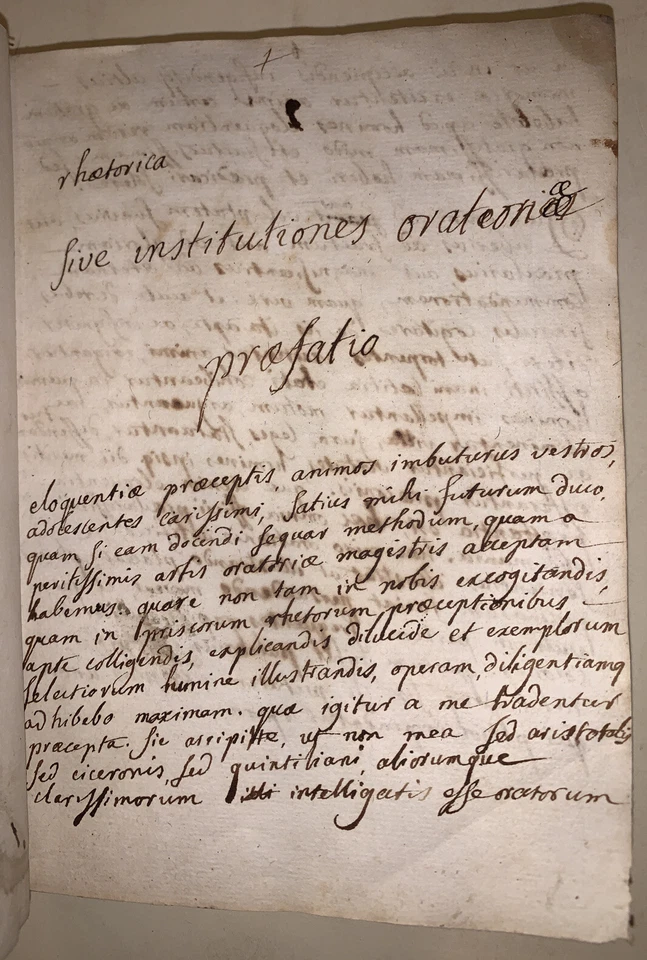 18th CENTURY, 180 PAGE LATIN MANUSCRIPT, PHILOSOPHY, RHETORIC, c.1722, LAGARDE - Image 3 of 4
