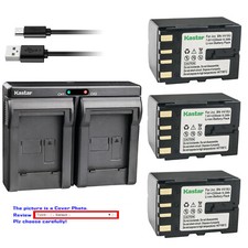 Kastar Battery Dual USB Charger for BN-V416 JVC GR-D94 GR-D94US GR-D95US GR-D230