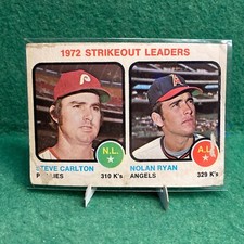 1973 Topps Baseball / Strikeout Leaders / Steve Carlton, Nolan Ryan #67