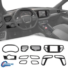⭕Carbon Fiber Dash Door Console Panel Trim Cover Bezel Kit for Dodge Durango 22+