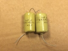 2 NOS Vintage Mullard .47 uf 400v Mustard Capacitors TESTED Marshall Amp Qty 