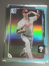 (1) 2015 Bowman Chrome Aqua Refractor Bailey Falter RC Pirates