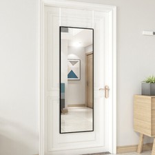 Full-Length Floor Mirror - Bedroom/Living Room Glass Mirror with Stand