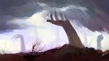Landscape fantasy art hands sky Custom Gaming Mat Desk