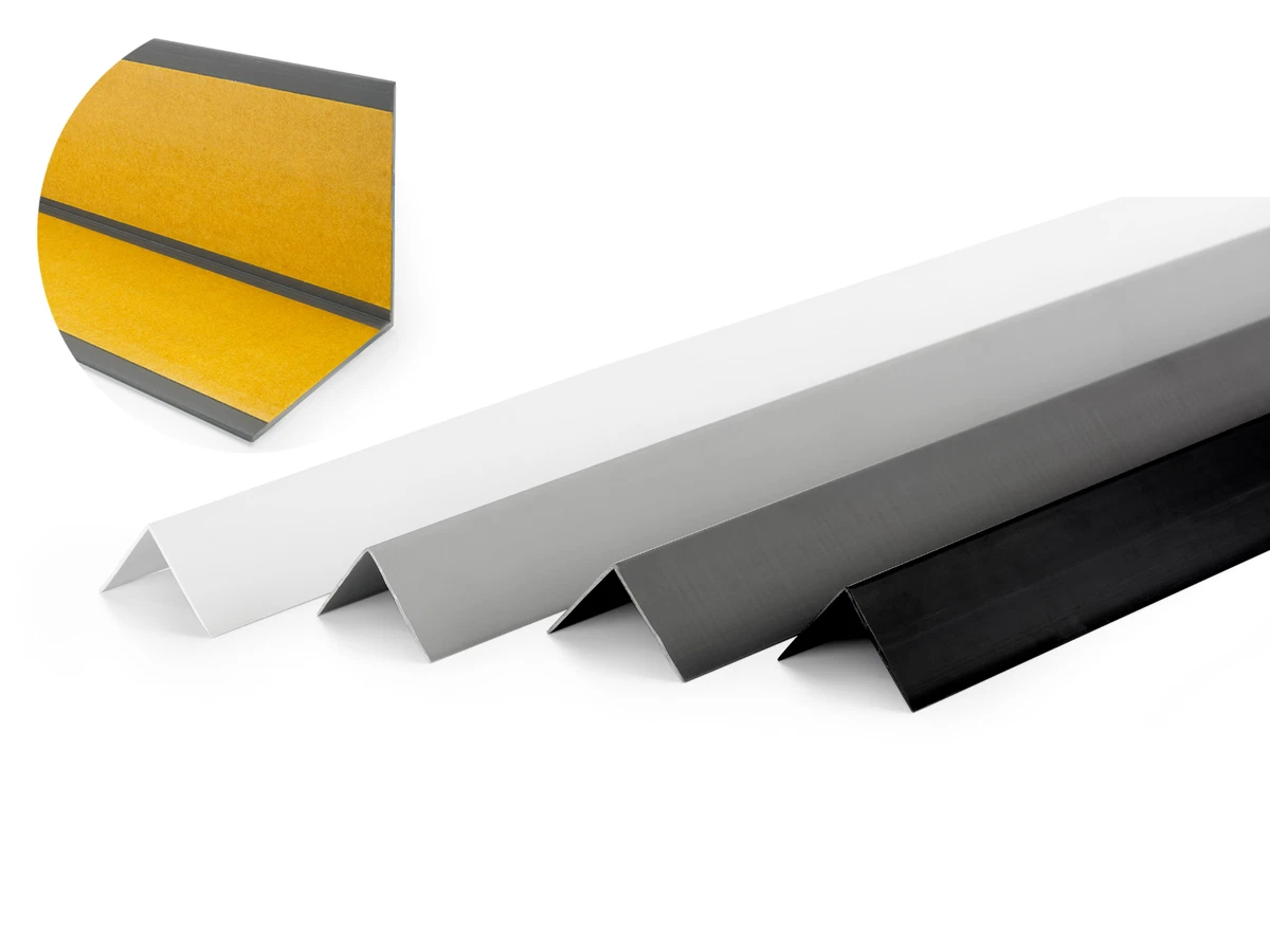 PVC-Eckleisten, 90 Grad Winkel, Wandkantenschutz, Weiß, Beige