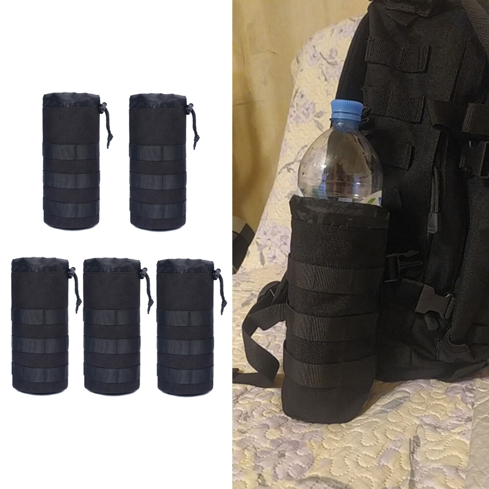 5pcs Tactical Water Bottle Pouch Molle Outdoor Military Hiking Pouches Pack  Bags