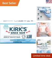 Clinically-Tested Coconut Castile Bar Soap - Kirk's Original Fresh Scent