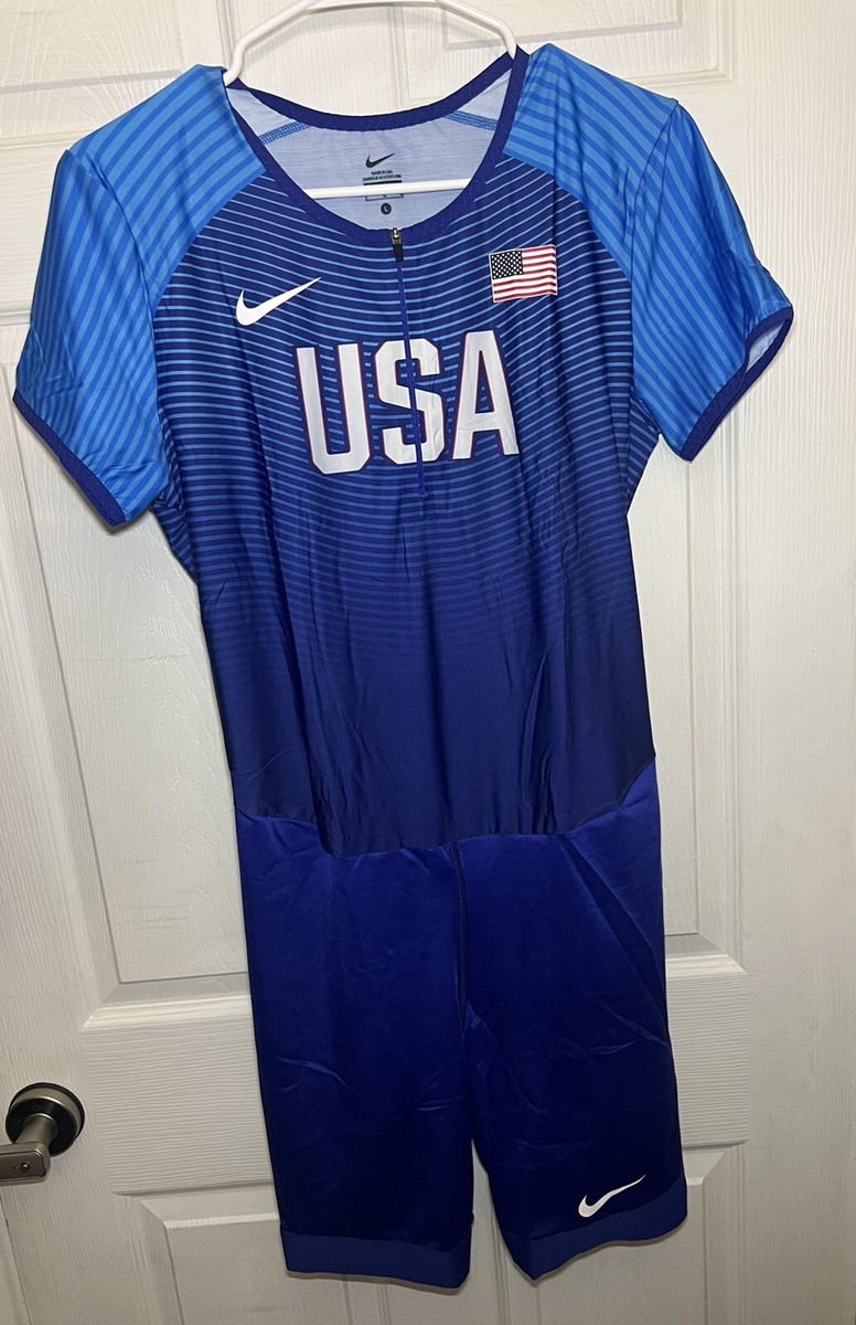 Nike Elite Pro USA Olympics Track Field Singlet Speed suit Size L