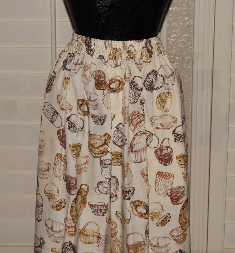 LADIES SILK PANTS BY ZANINI USA SIZE 6 IVORY AND TAN PRINT WIDE LEG