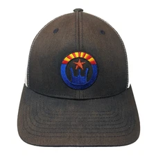 The Classics Yupoong Snapback Trucker Hat Black One Size Adjustable Mesh Back