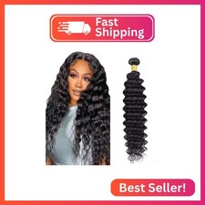 Deep Wave Bundles Human Hair Natural Black Human Hair Bundles Deep Wave 1 Bundle