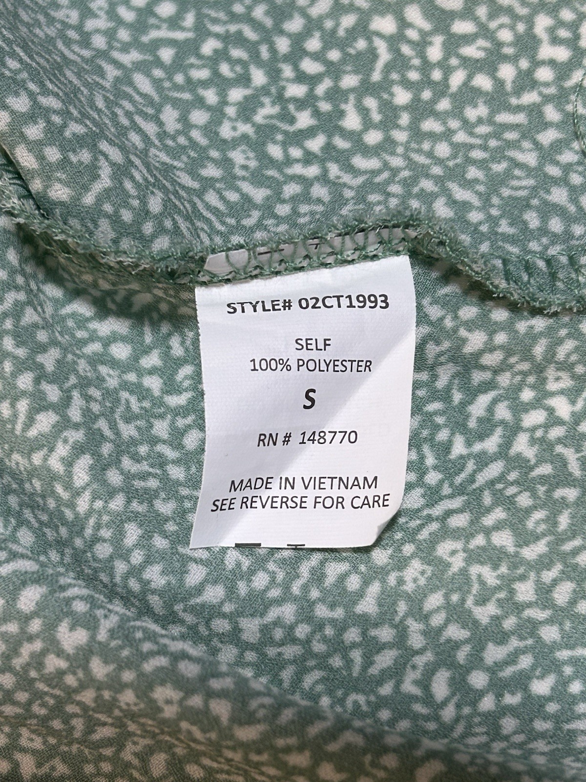 Sienna Sky Green V-Neck Short Sleeve Peplum Blouse Top Women’s Size S