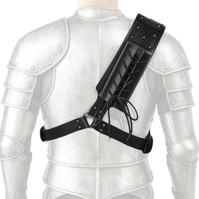 Medieval Back Holster Sword Holder - Adjustable PU Leather Strap, Katana Sheath
