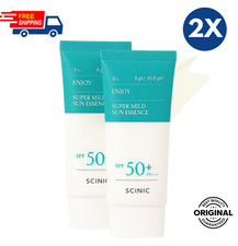 SCINIC Enjoy Super Mild Sun Essence SPF50+ - 50ml Korean K-Beauty Sunscreen 2 pc