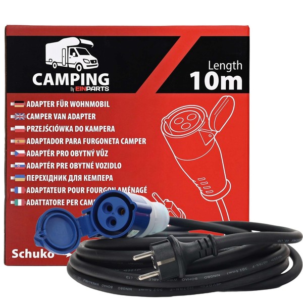 CEE Adapterkabel Schuko Stecker CEE Kupplung 10M 16A Camping Wohnmobil Caravan-image