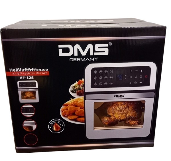 Dms Xxxl 12L HeißLuftfritteuse 1800W | Backofen Grill Drehspieß Fettfrei-image