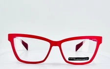 ITALIA INDEPENDENT 5106 050 Red Womens Semi Cat Eye Eyeglasses 53-14-130 B:37