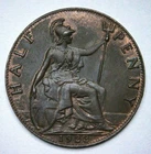 1923 George V Half Penny — photo from another recent sale