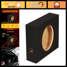 Heavy Duty 12" Shallow Sealed Subwoofer Enclosure Box for Truck Audio, Charcoal