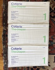 Lot of 3 Coterie Size 1 Baby Diapers Brand New Sealed in Package 33 Count