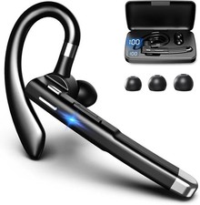 Bluetooth Headset, Bluetooth Wireless Earpiece with mic Trucker Headset for...