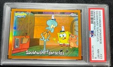 2025 SpongeBob Topps Chrome Squidward Tentacles Orange Refractor /25 PSA 8 #23