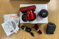 Nikon 1 J1 10.1MP Mirrorless Camera - Red - with Nikon 30-110mm f3.8-5.6 VR Lens