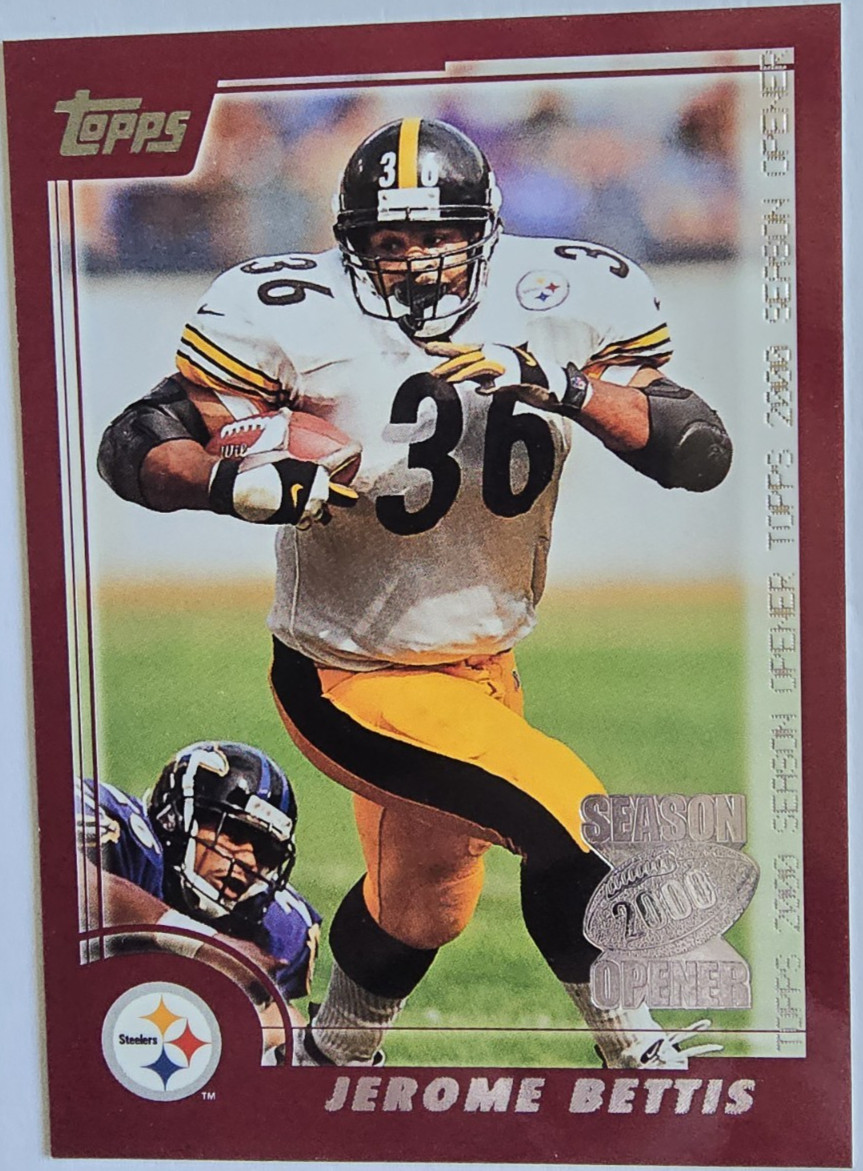 Jerome Bettis, 2000 Topps Season Opener, Pittsburgh Steelers, RB, Card # 44