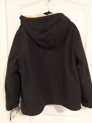 Dickies Jacket Mens Large Navy Sanded Duck Canvas Workwear Sanded Hooded Jacket - Picture 9 of 10