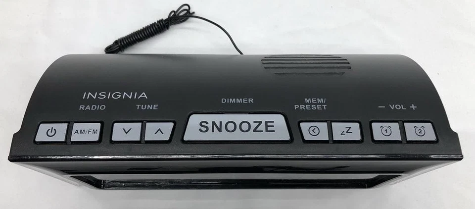 RELOJ DESPERTADOR Best Buy Essentials BE-CLOPP2 Digital AM/FM Cara Grande Doble Negro Foto 2 de 4