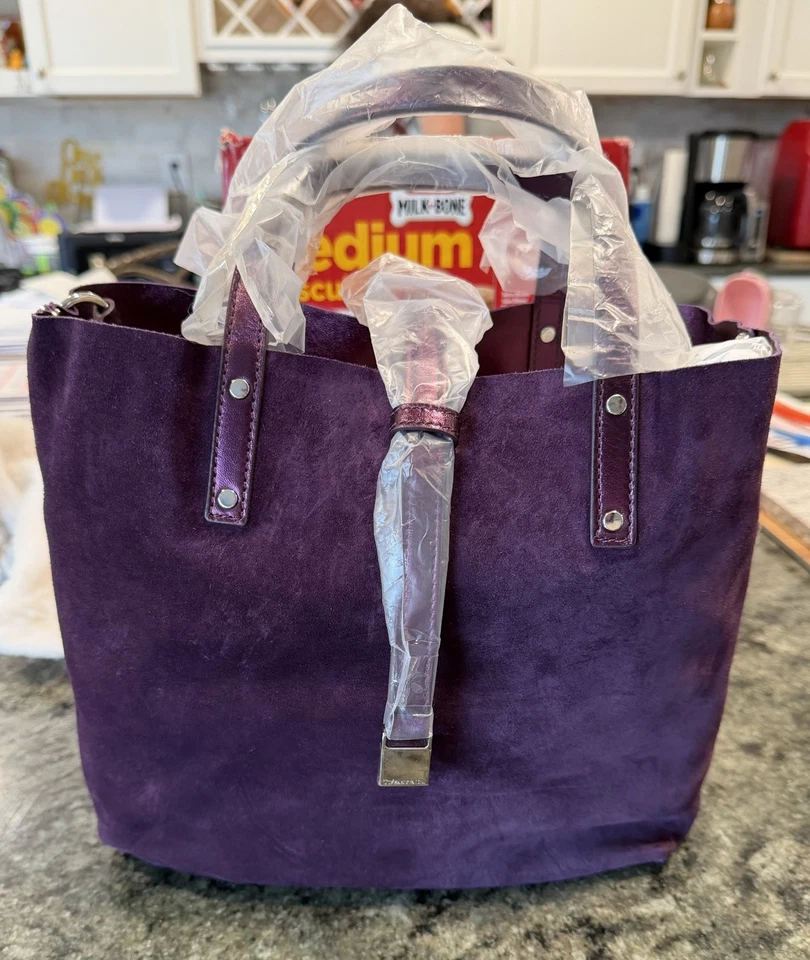 Bolso de Mano Tiffany Co. Reversible Cuero Gamuza con Bolsa Ciruela Púrpura Foto 2 de 4