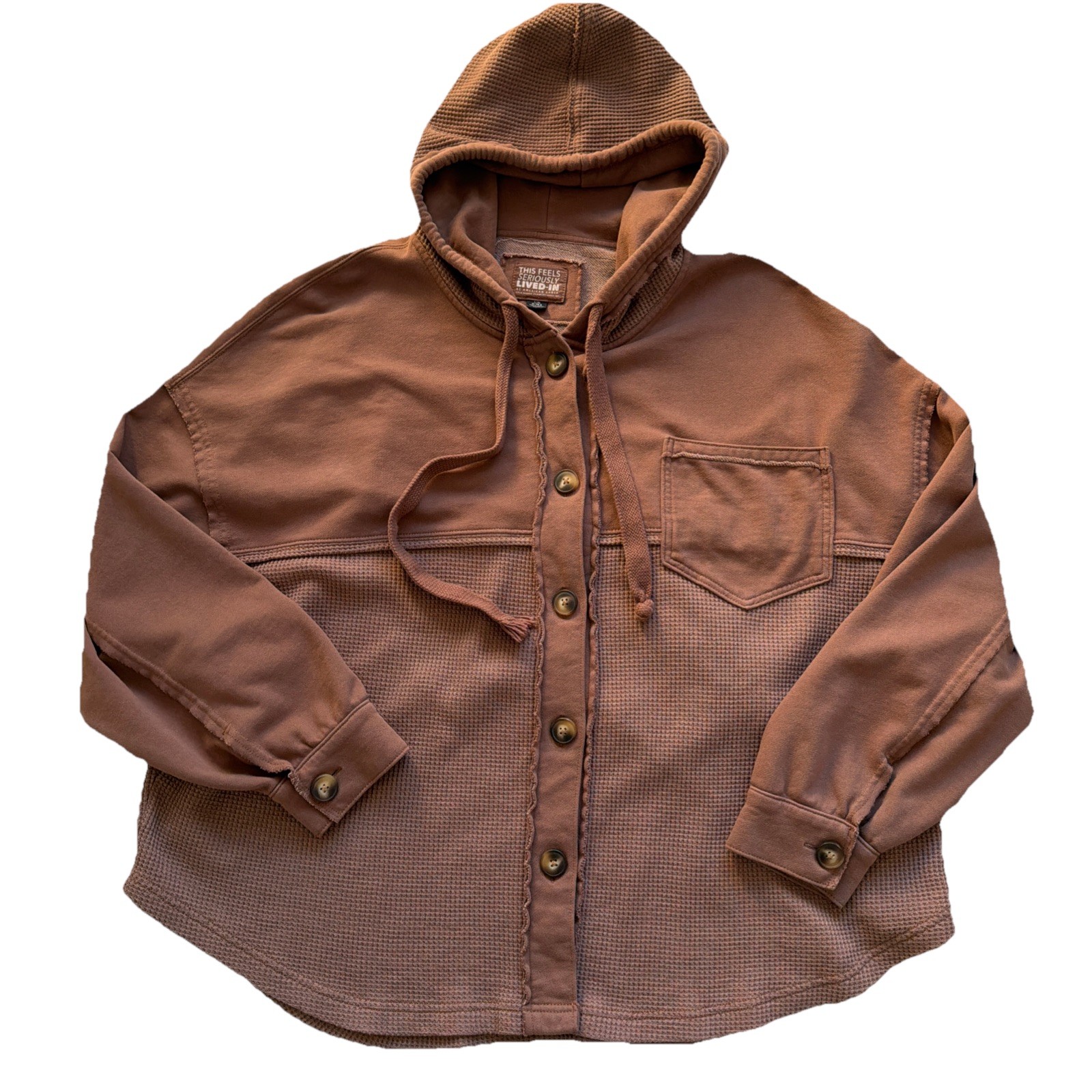 American Eagle Thermal Button Front Shacket Women… - image 8