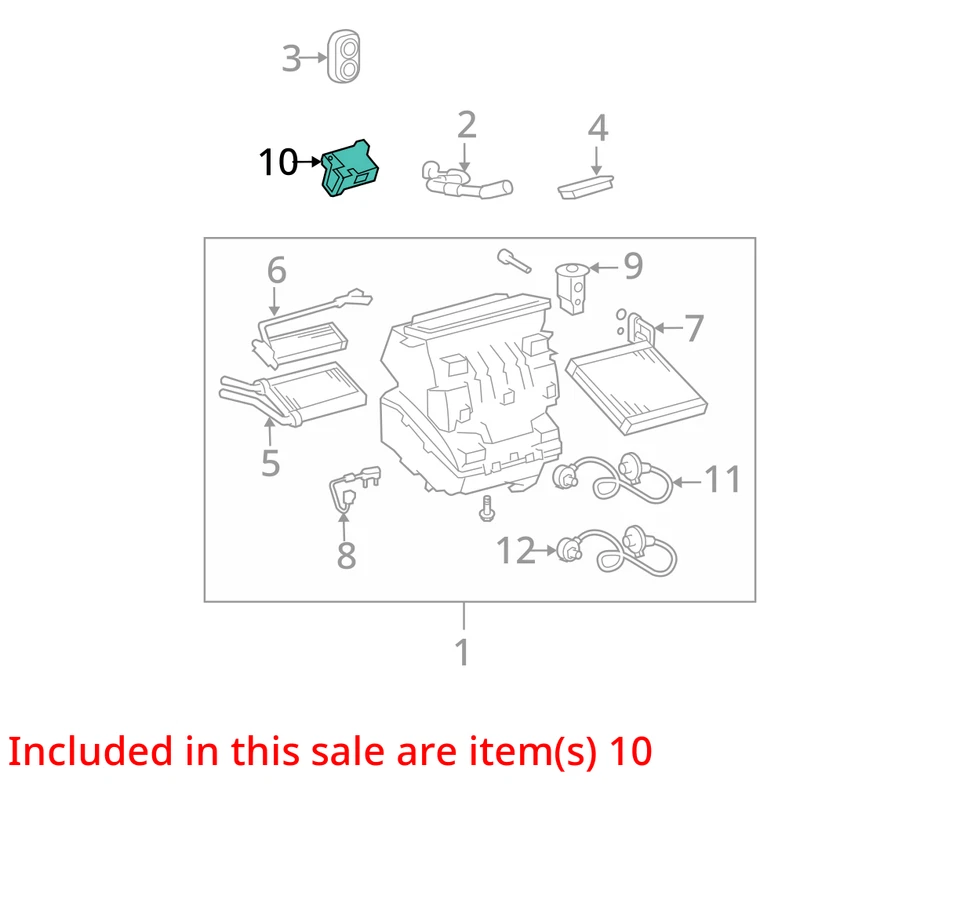 Amplificador de calor aire acondicionado Toyota Corolla 2011-2013 88650-02770 OEM usado Foto 3 de 4