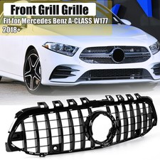 FOR MERCEDES A CLASS W177 BLACK FRONT GRILLE GRILL PANAMERICANA GT STYLE 2018+