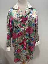 Vintage Victoria  s Secret Gold Label 90s Satin Floral NightShirt Sleep Small