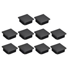 30Pcs 50mmx50mm(1.97inch) Plastic Tubing Plug Square Post End Caps Black