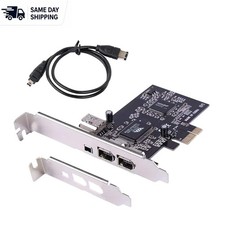 Plug and Play PCIe Firewire 400 Card with Low Profile Bracket for Fast Transfer