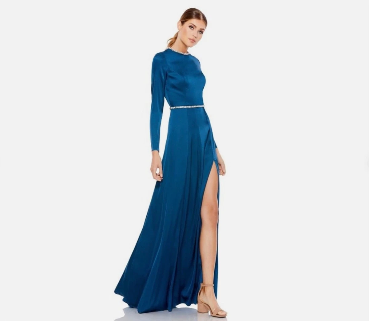 ladies evening dresses size 10 Sydney's Closet JK2411 - Sequined Velvet Mermaid Evening Dress 16 / Onyx main image 0