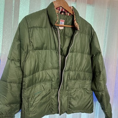 Vtg Frostline Kit Down Puffer Puffy Jacket Coat 70s 80s Size M Green