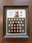 Vintage Lincoln Memorial Cent 1959-1971  29 Coins BU Pennies 1 Wheat Framed