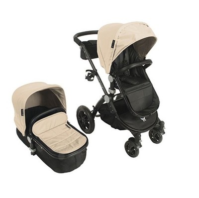 Babyroues LetourAvant Deluxe 3in1 Travel System Black Frame/Tan