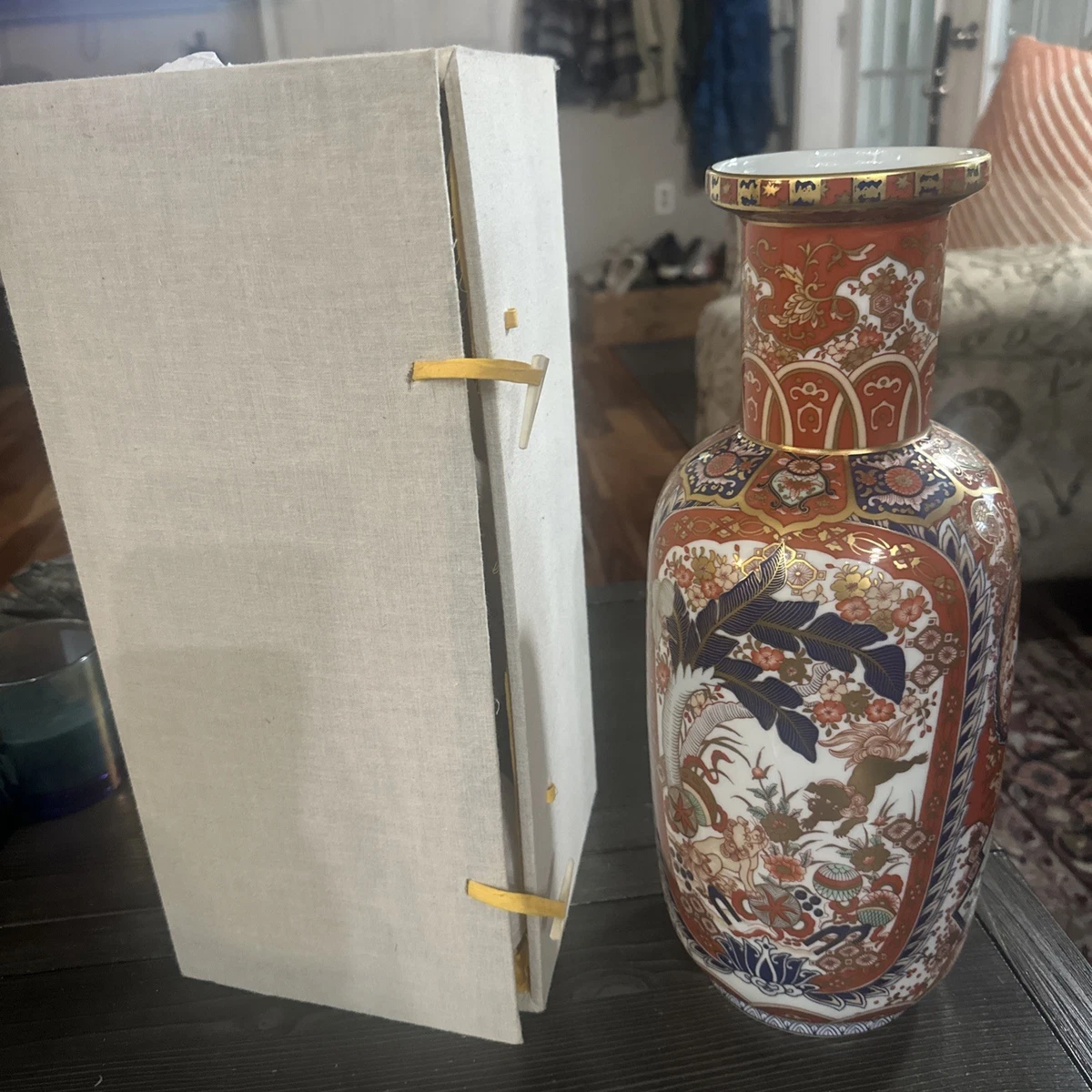 陶瓷多色老式原版古董日本花瓶| eBay