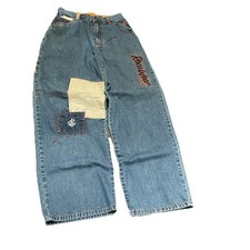 Rocawear Embroidered Baggy Jeans Size 16 Blue Y2K Streetwear Skater Hip Hop