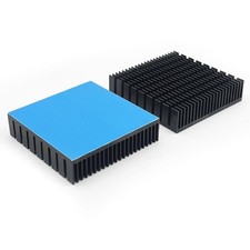 Aluminum Heat Sink 60mm With Thermal Tape Square Module Cooler Fin 2 PCS