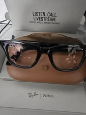 Ray-Ban Meta Smart Glasses Wayfarer RW4006-Shiny Black W Clear Lens